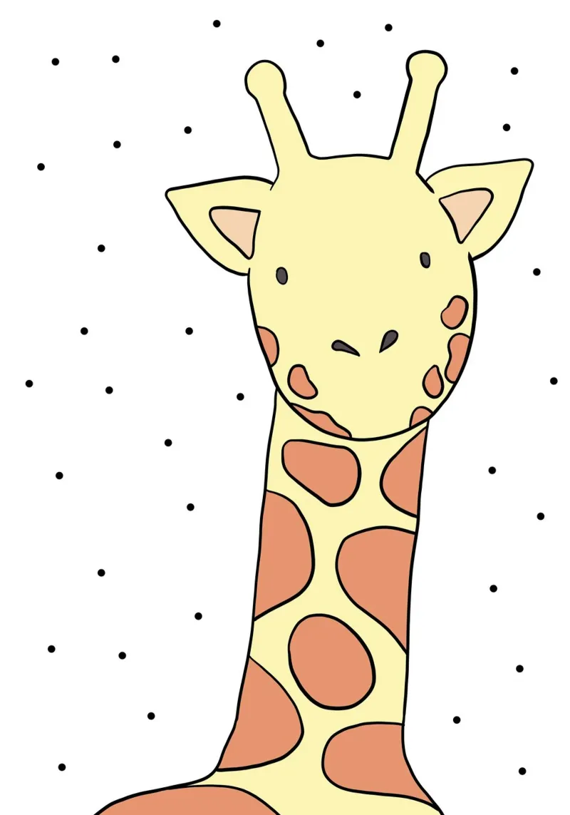 Die Giraffe poster con telaio in alluminio da BAINAI KIDS