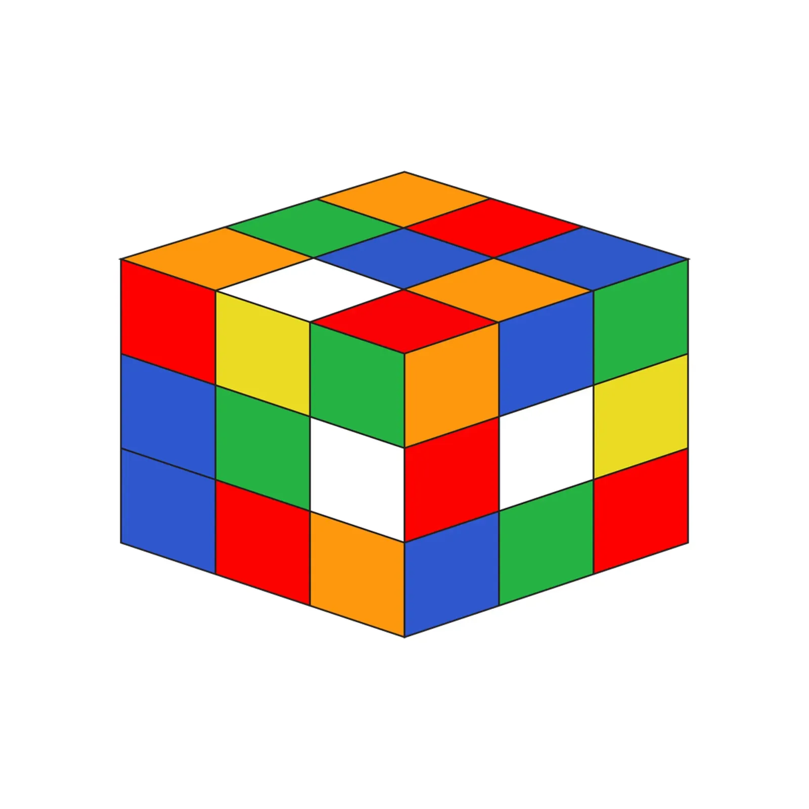 Illustrazione di Rubik Vibrant poster con telaio in alluminio da galihstudio