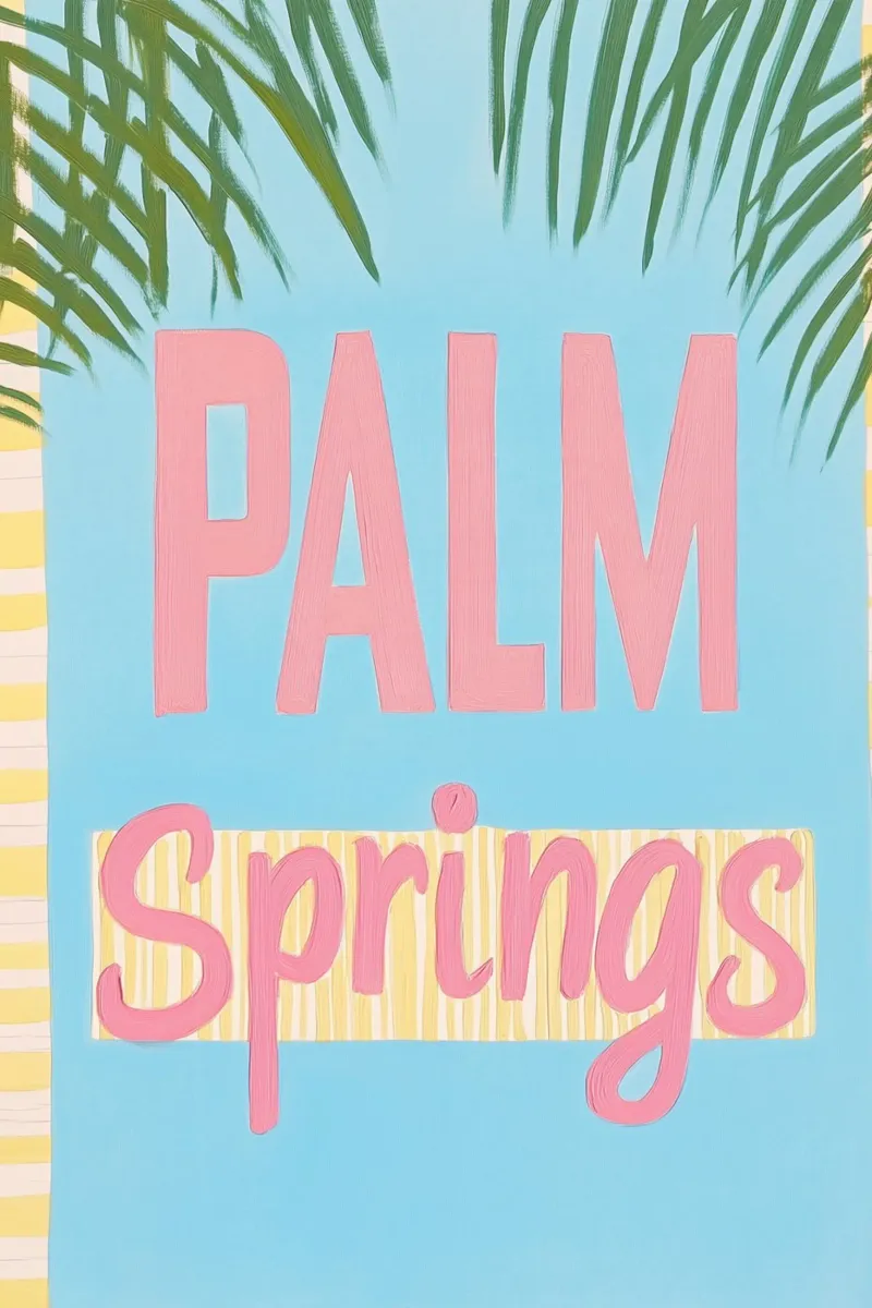 Amore pastello a Palm Springs carta hahnemühle da Carinaprint