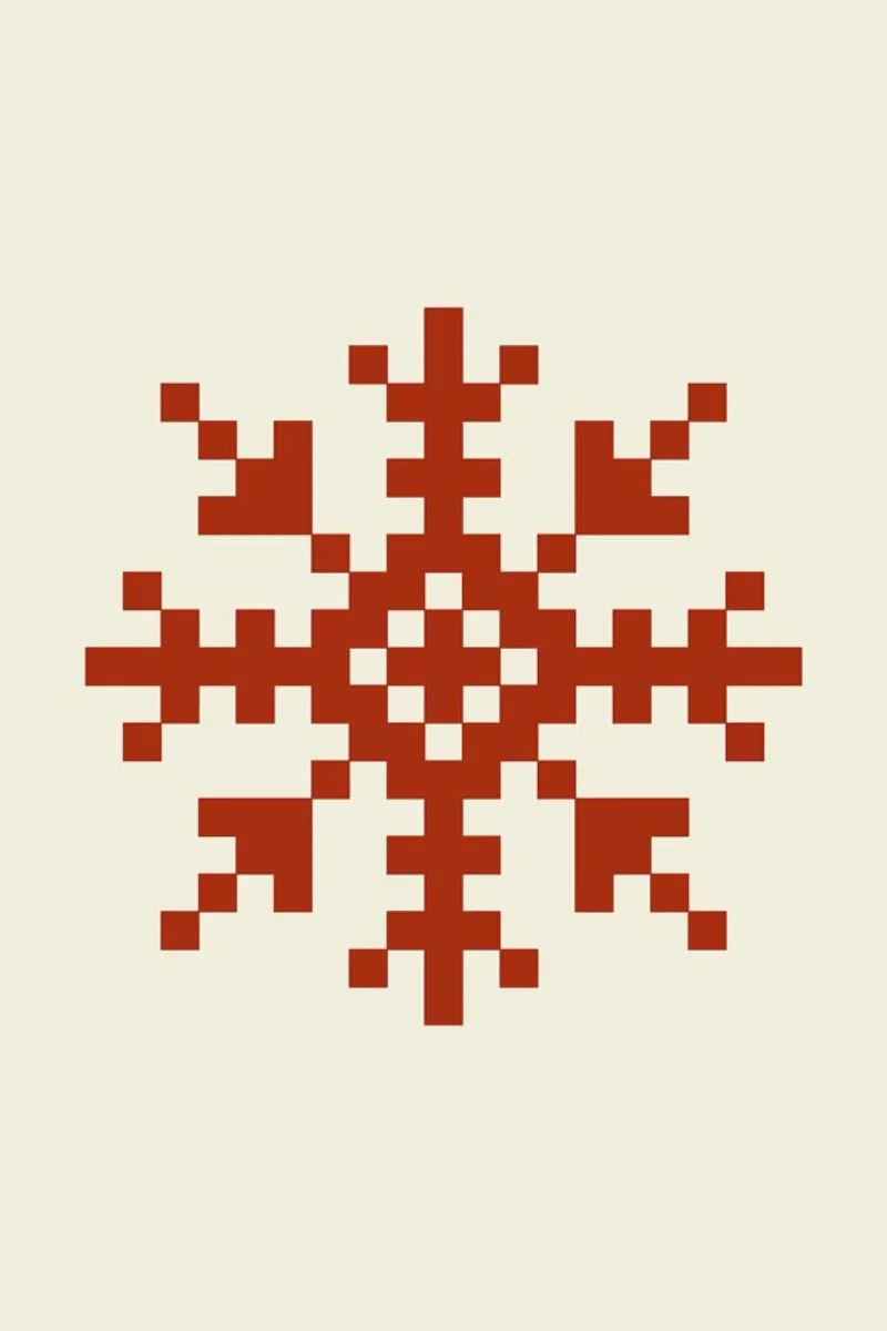 Red Snowflake 3 carta hahnemühle da Studio One