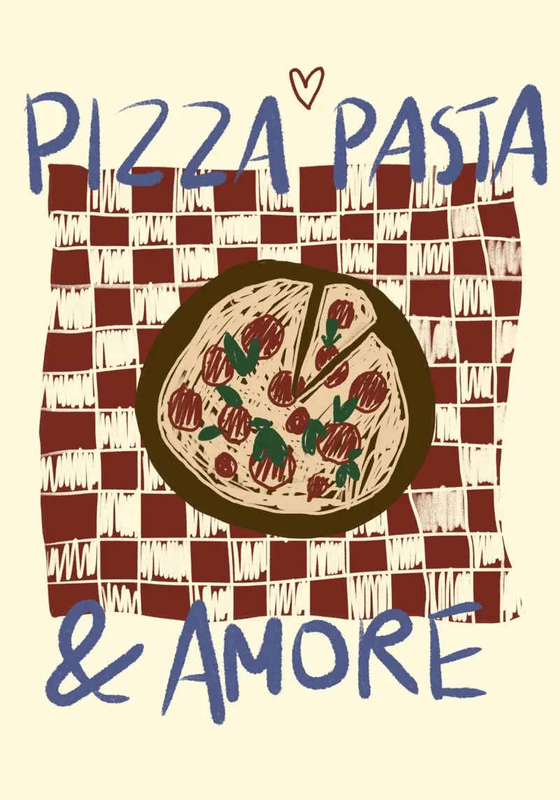 Pizza Pasta & Amore pellicola backlit da Studio Dolci