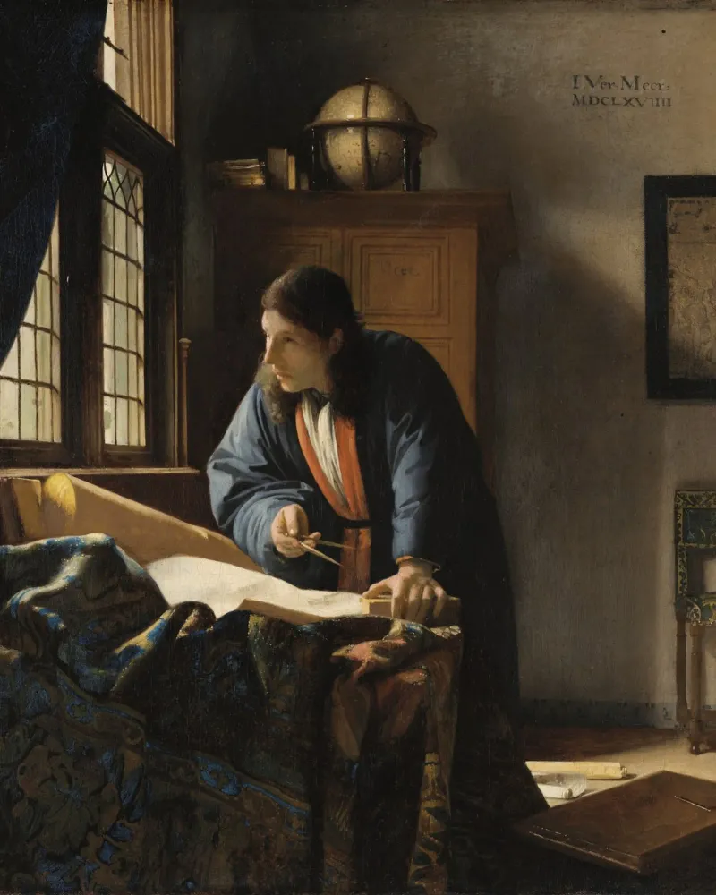 Johannes Vermeer - Il geografo pellicola backlit da William Store