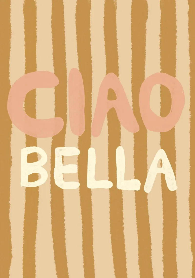 Ciao Bella braun rosa Leinwand von Studio Dolci