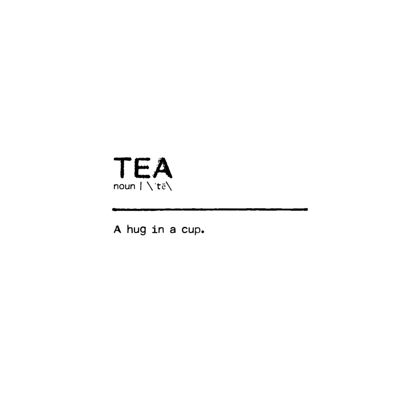 Définition Quote - Tea poster de Orara Studio