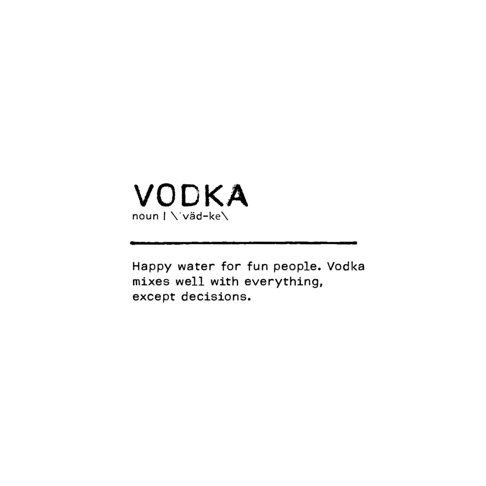 Definizione Citazione - Vodka pellicola backlit da Orara Studio