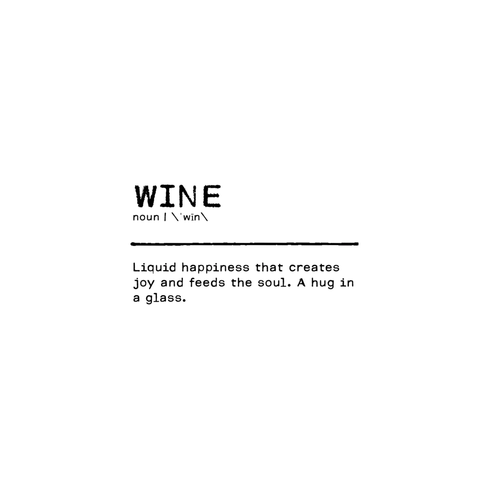 Definition Quote - Wine II alu-dibond by Orara Studio