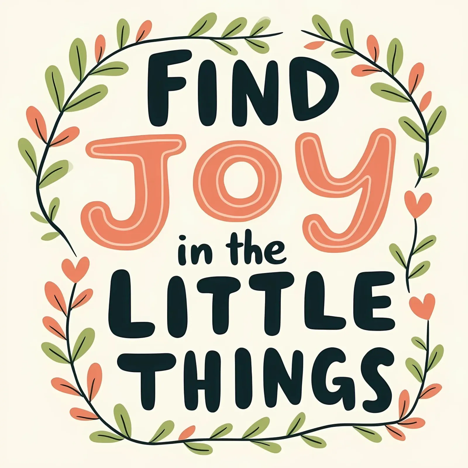 Find Joy in the Little Things poster by inspirational quote