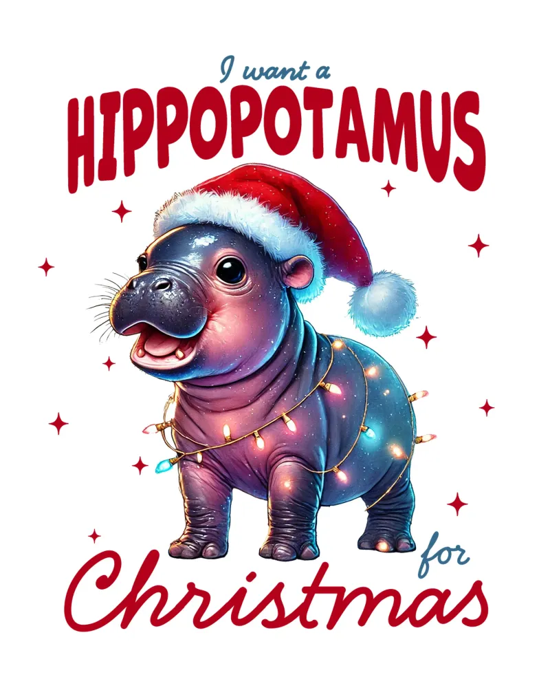 I want a hippopotamus for Christmas carta hahnemühle da edsonramosart