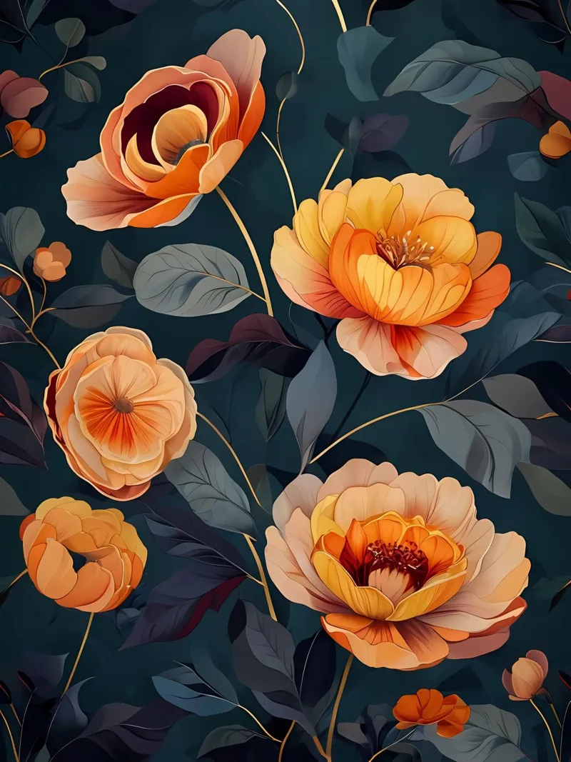 Peonie opulente pellicola backlit da Artistic-shop