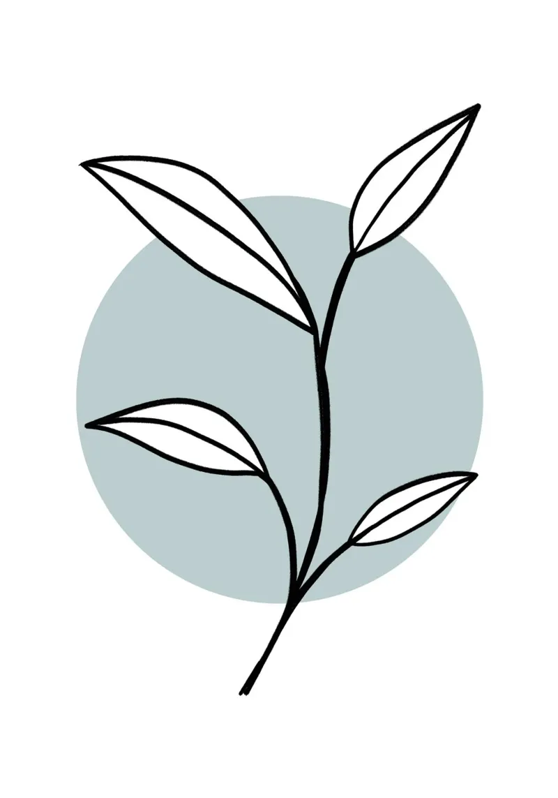 Twig blue - Line Art pellicola backlit da BAINAI