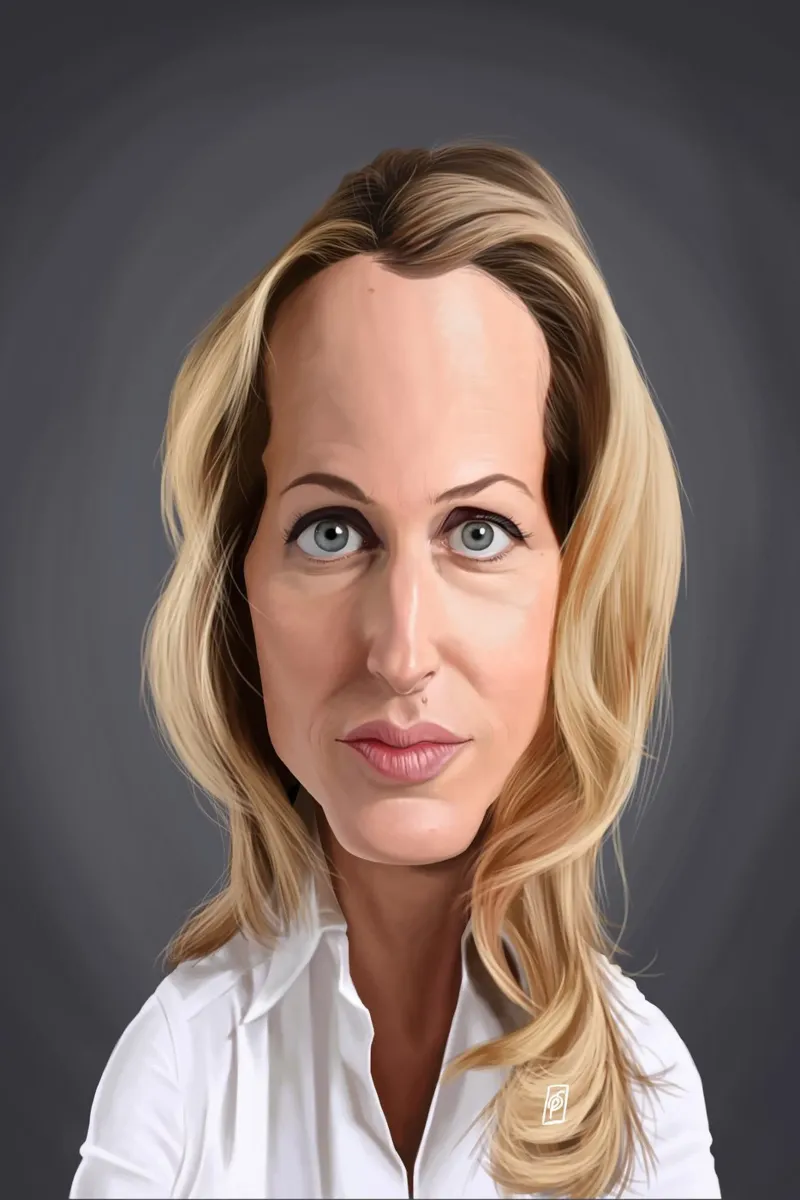Gillian Anderson pellicola backlit da Rob Art | Illustration