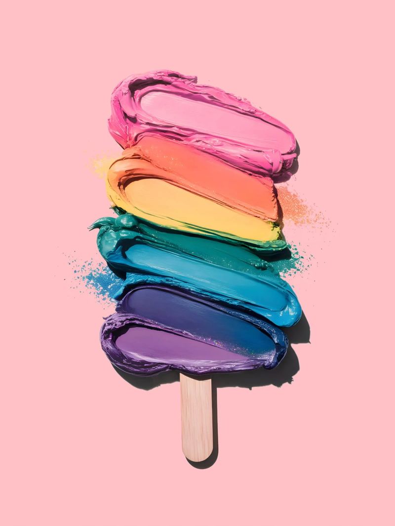 Rainbow Ice Cream poster by cafelab