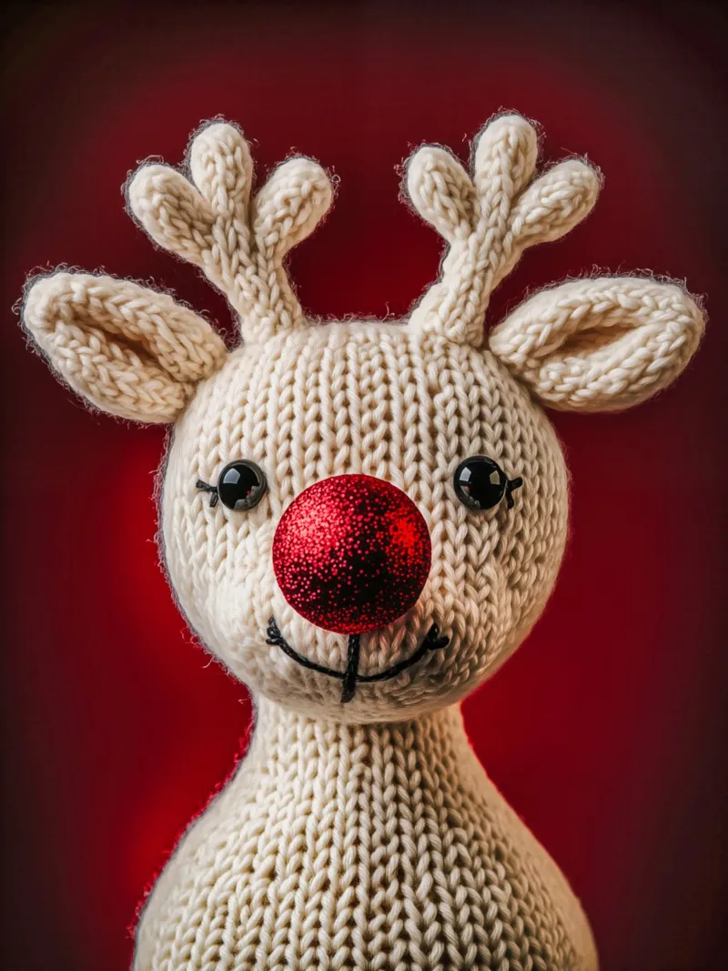 Reno de Navidad tejido para ti lienzo con Marco flotante de Autofocus