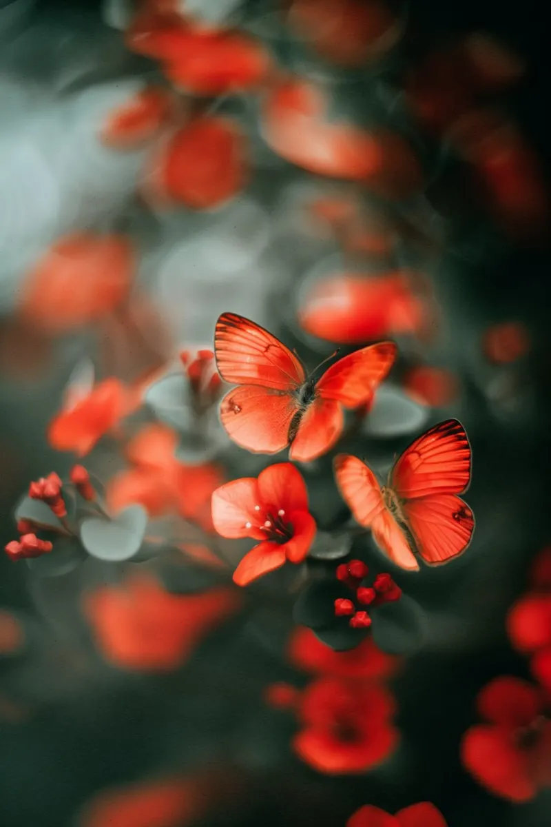 Red Butterflies pellicola backlit da treechild