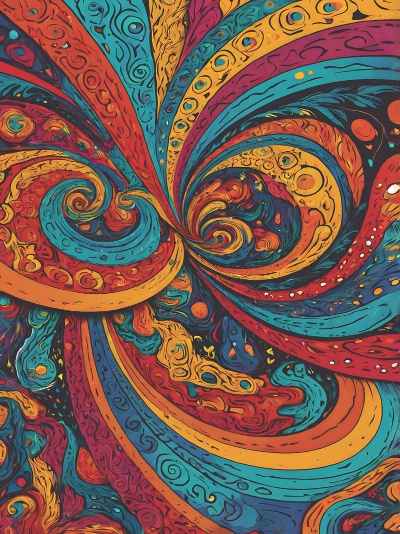 Psychedelisches Muster Poster von Charnwood Prints