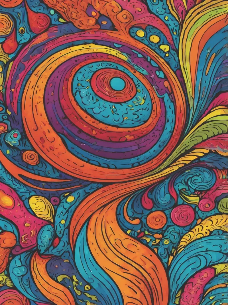 Psychedelic Pattern canvas by Charnwood Prints