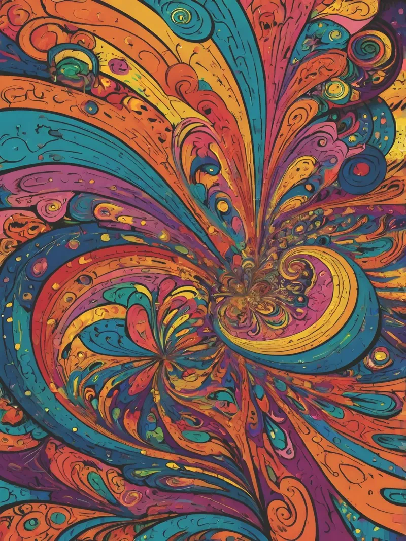 Psychedelic Pattern canvas by Charnwood Prints