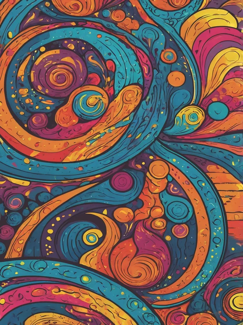 Psychedelic Pattern canvas by Charnwood Prints