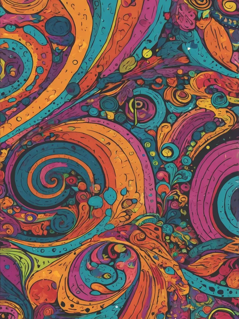 Psychedelic Pattern canvas by Charnwood Prints