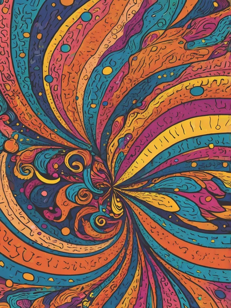 Psychedelic Pattern canvas by Charnwood Prints