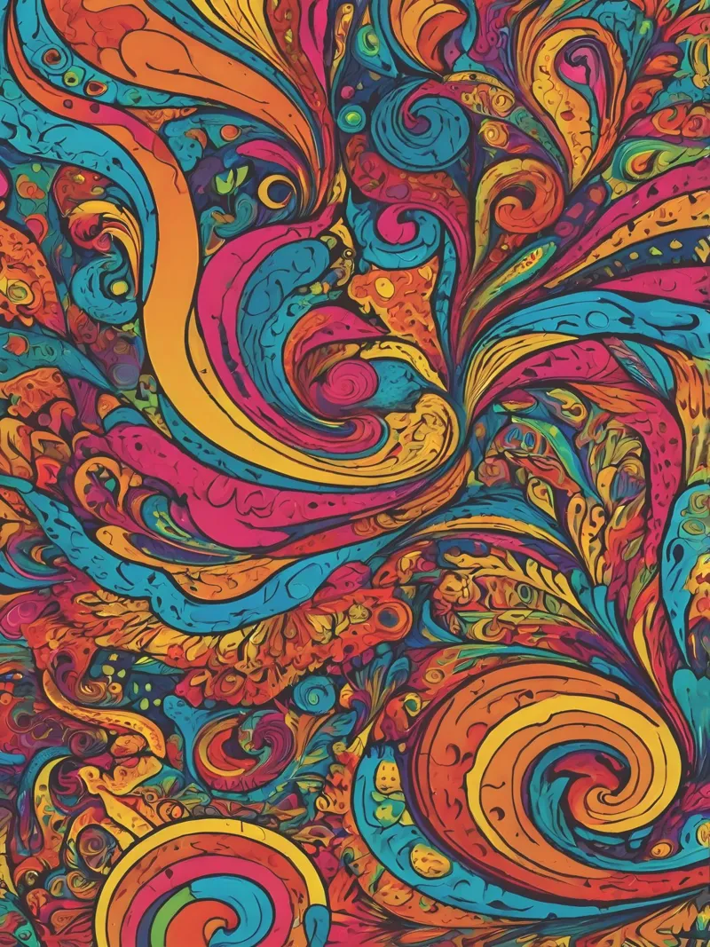 Psychedelic Pattern canvas by Charnwood Prints