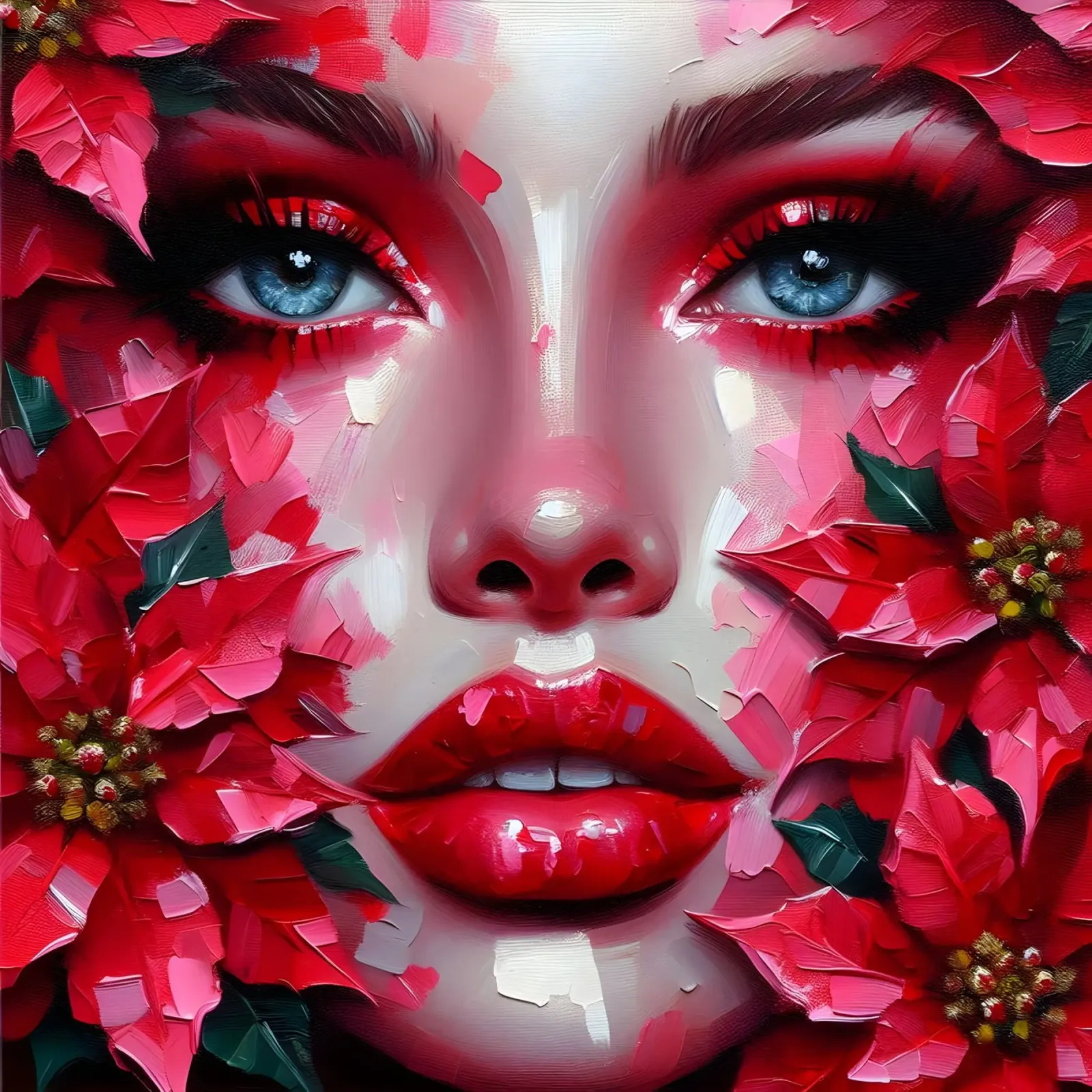 Christmas Poinsettia hahnemühle by ARTOMATIC