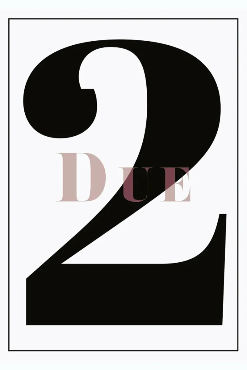 Numero 2 poster with wooden frame by In Full Color