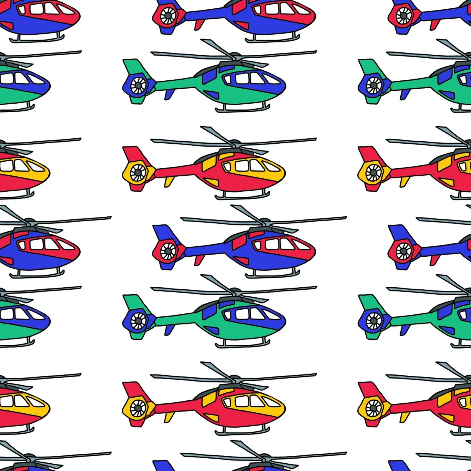 Bunte Hubschrauber carta hahnemühle da BAINAI KIDS