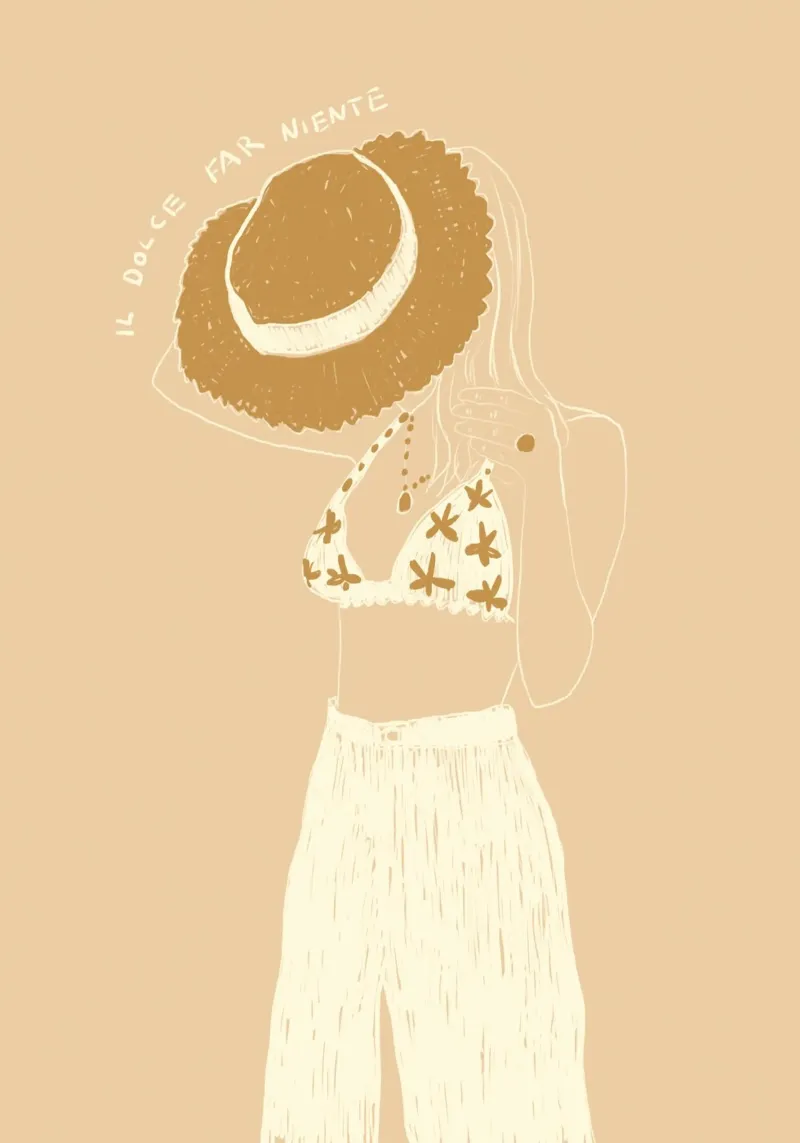 Summer Girl poster with wooden frame by Studio Dolci