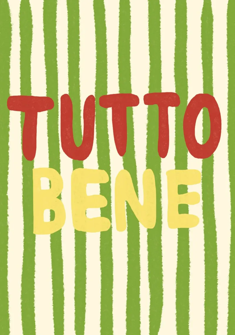 Tutto Bene poster with aluminum frame by Studio Dolci