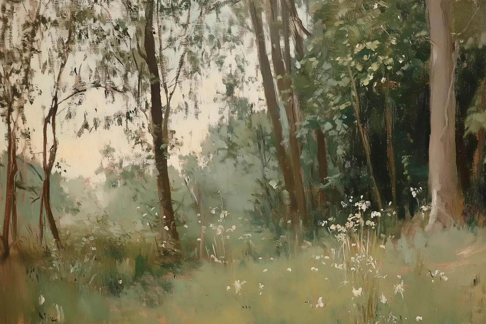 Foresta verde pellicola backlit da Melloi Art Print