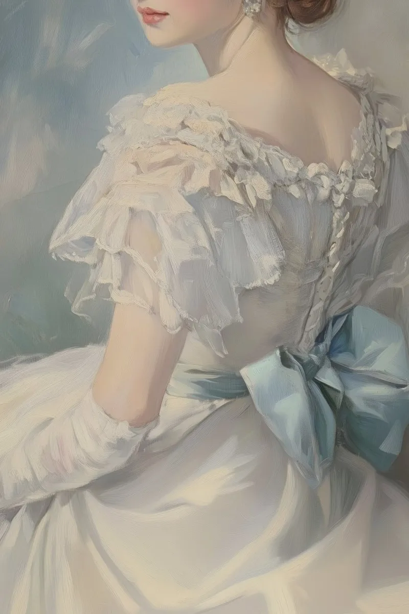 Vintage Dress Painting forex plate by Melloi Art Print