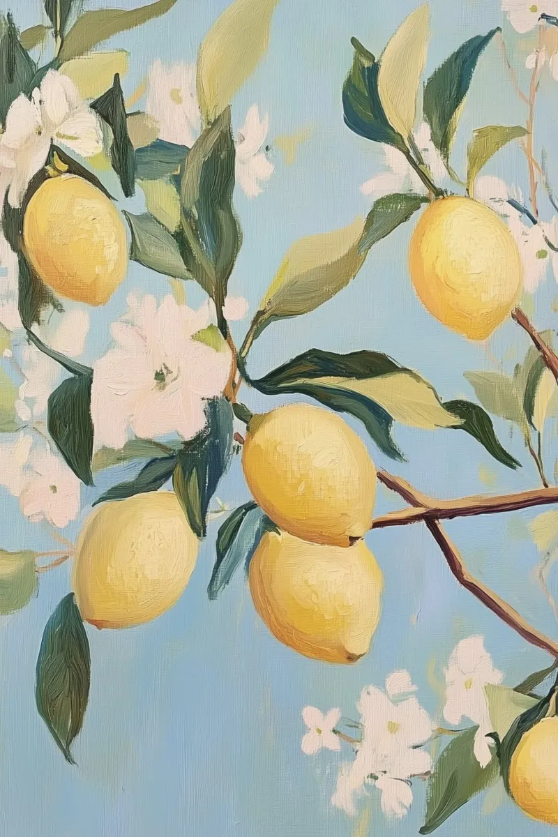 Lemon Tree Branches hahnemühle by Melloi Art Print