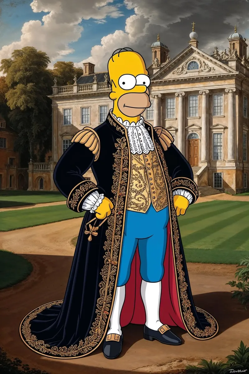 Lord Homer di Springfield | Edizione limitata carta hahnemühle da Renaissance Rebel