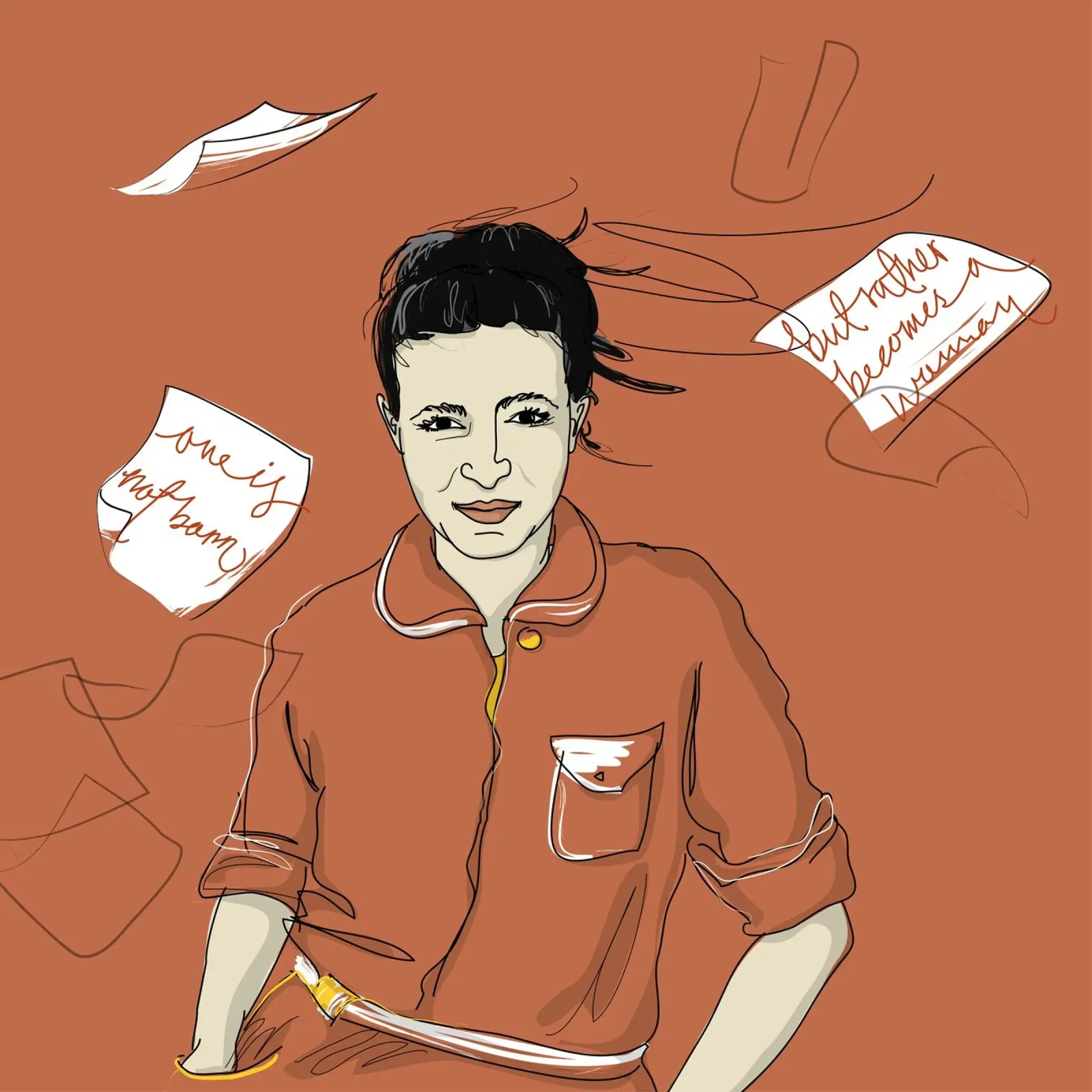 Simone De Beauvoir alu-dibond by Christina Heitmann