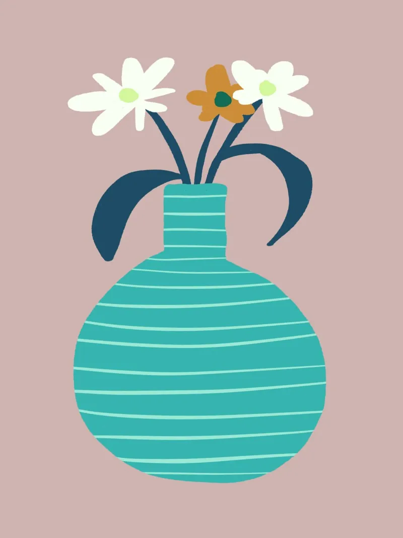 Small Bouquet 1X poster con marco de madera de Studio Memb