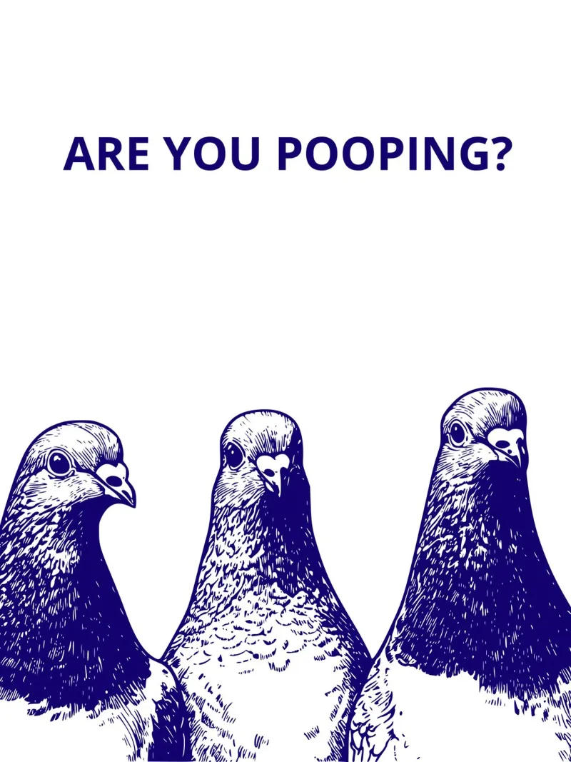 ARE YOU POOPING? poster con telaio in legno da ramosashop