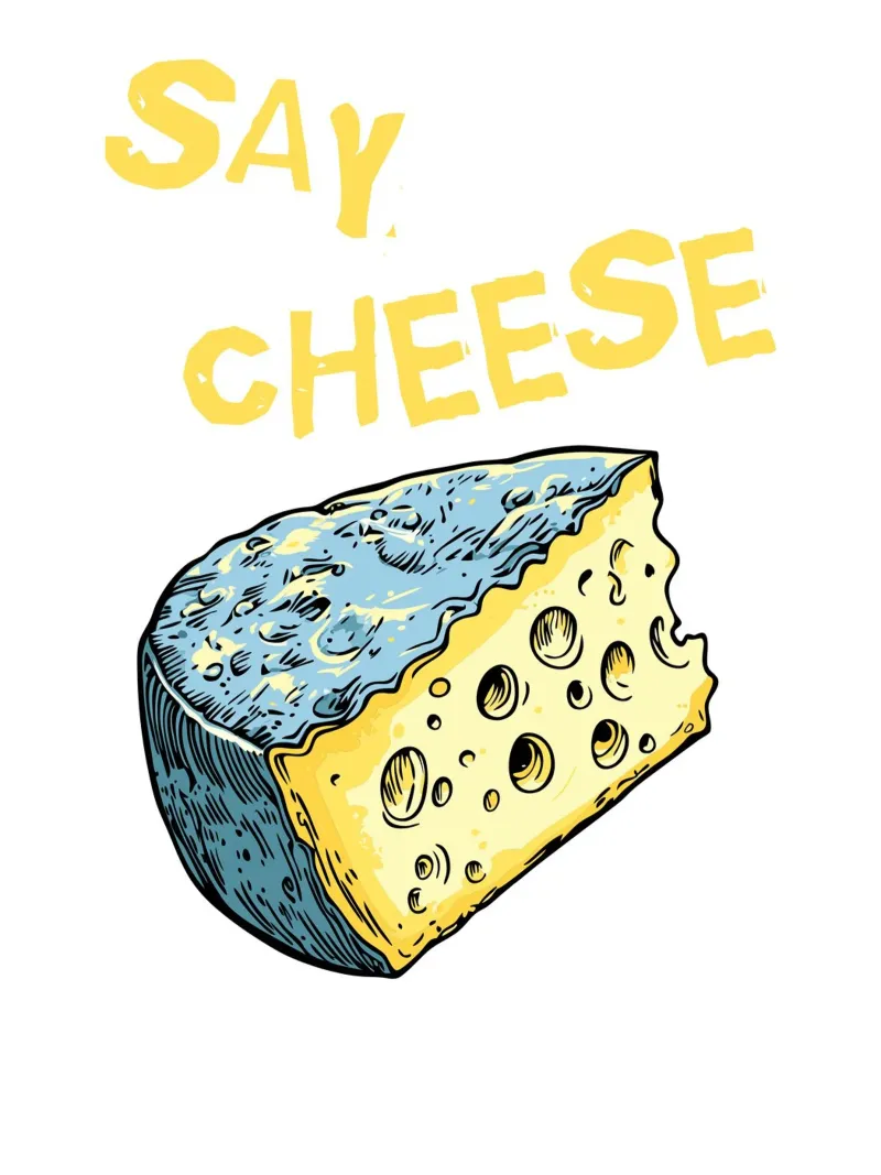 Say Cheese poster con telaio in legno da ramosashop
