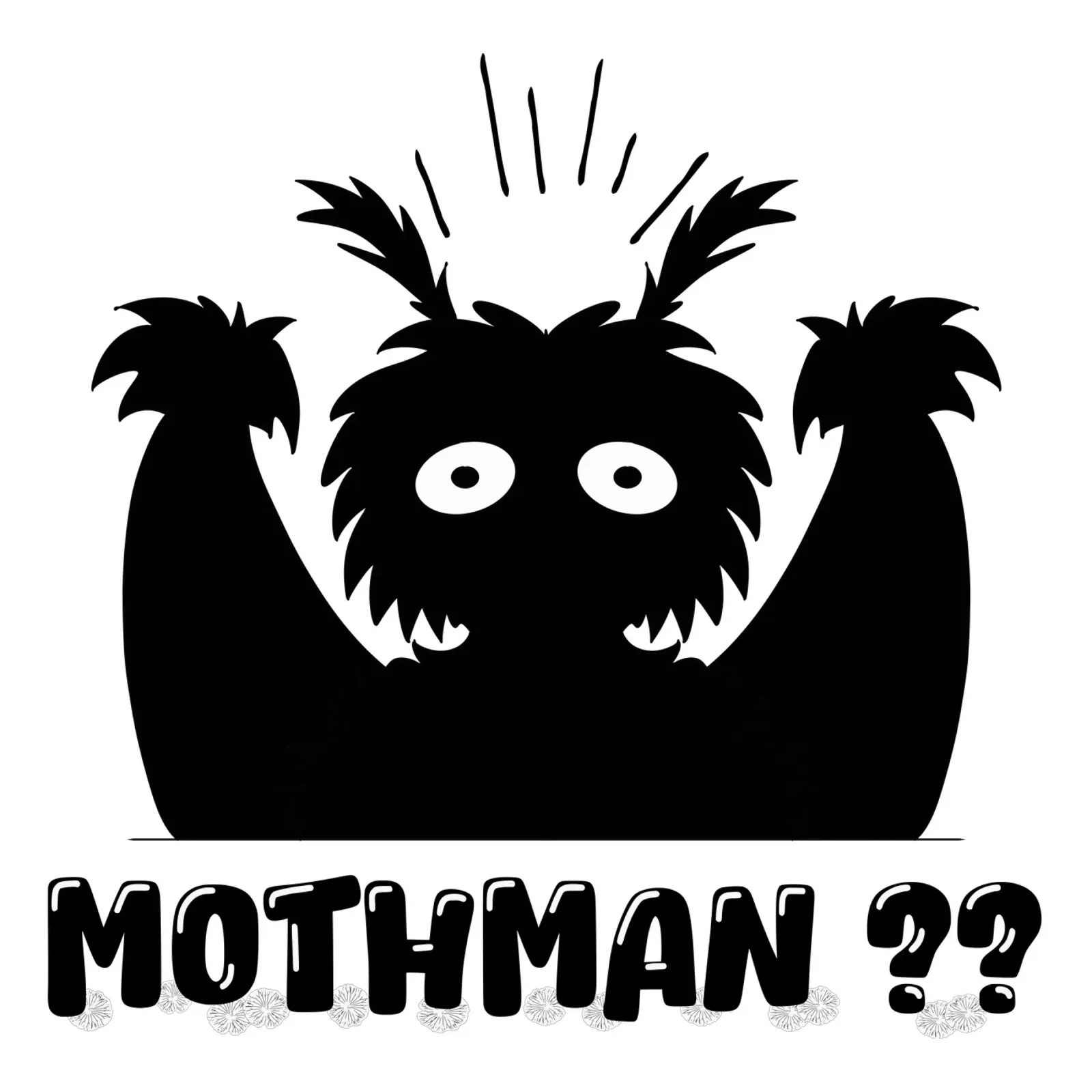 Mothman Divertente Carino Criptide Mistero Leggenda Mostro poster con telaio in alluminio da sillyindustries