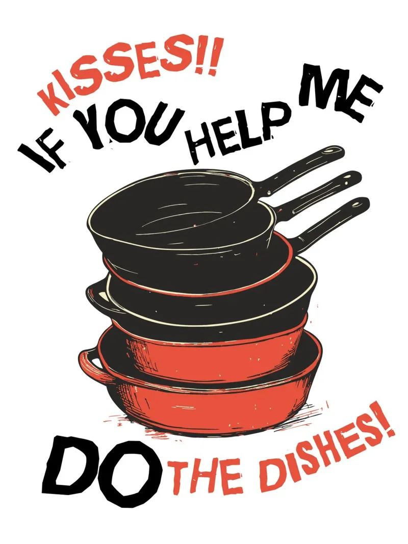 kisses in exchange for help with the dishes carta hahnemühle da ramosashop