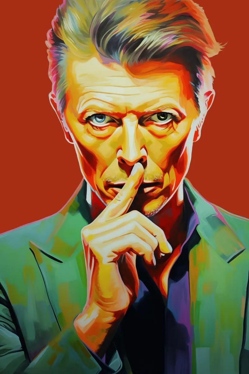 David Bowie, Stella eterna arancione pannello forex da Carinaprint