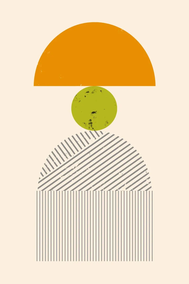 Gatti e puntini - Forma 06 poster con telaio in alluminio da The Artcircle