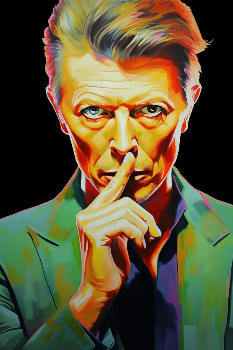 David Bowie, Stella eterna nera pellicola backlit da Carinaprint
