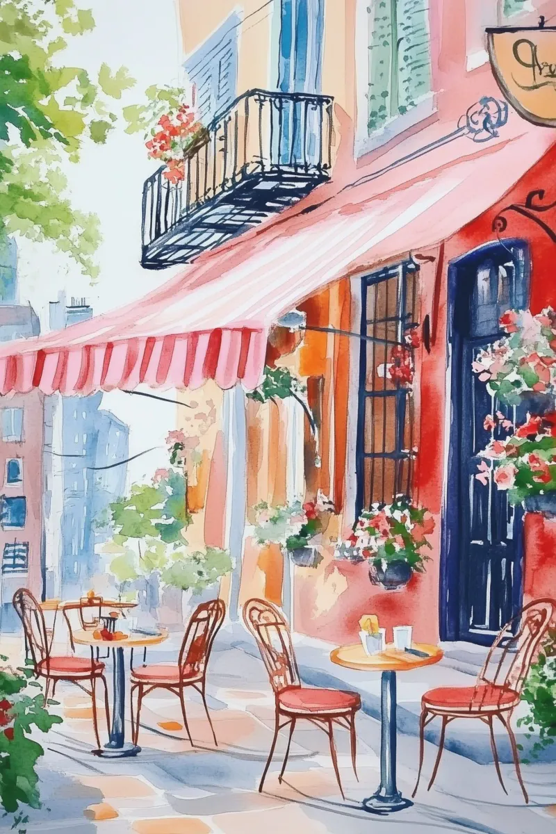 Pittura per caffetteria pellicola backlit da Melloi Art Print