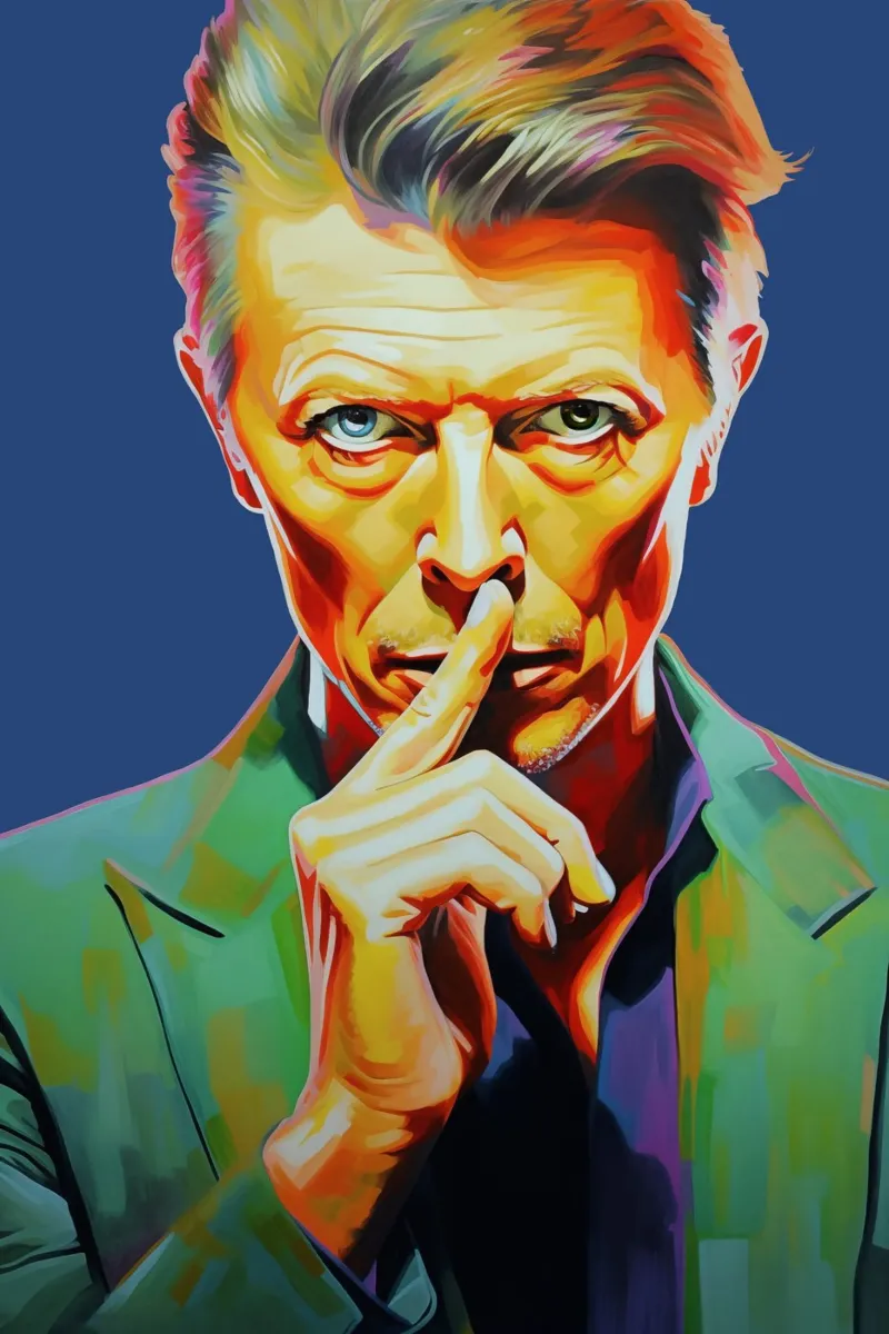 David Bowie, Stella eterna blu pellicola backlit da Carinaprint