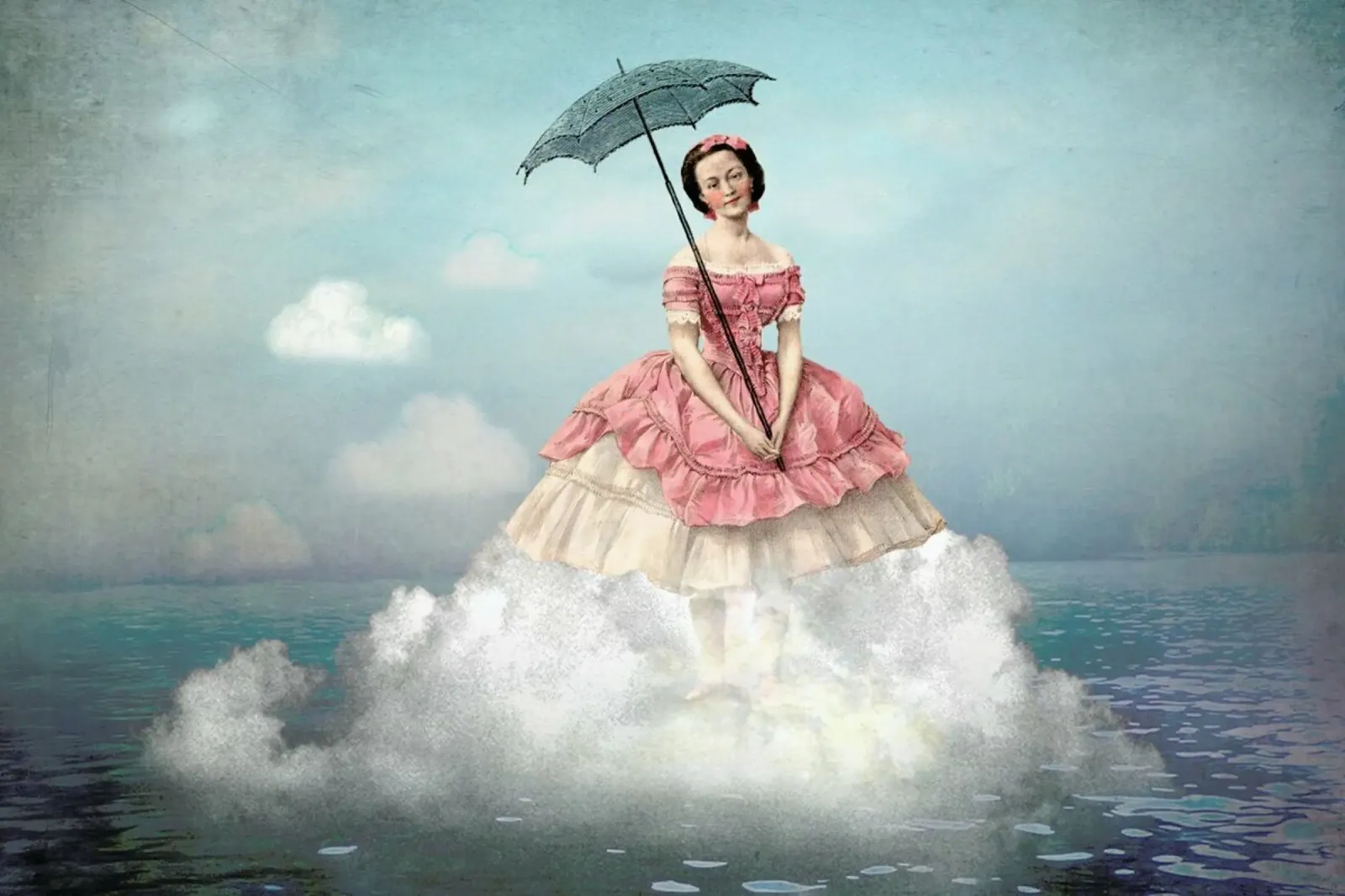Swimming Cloud canvas met Baklijst van Catrin Welz-Stein