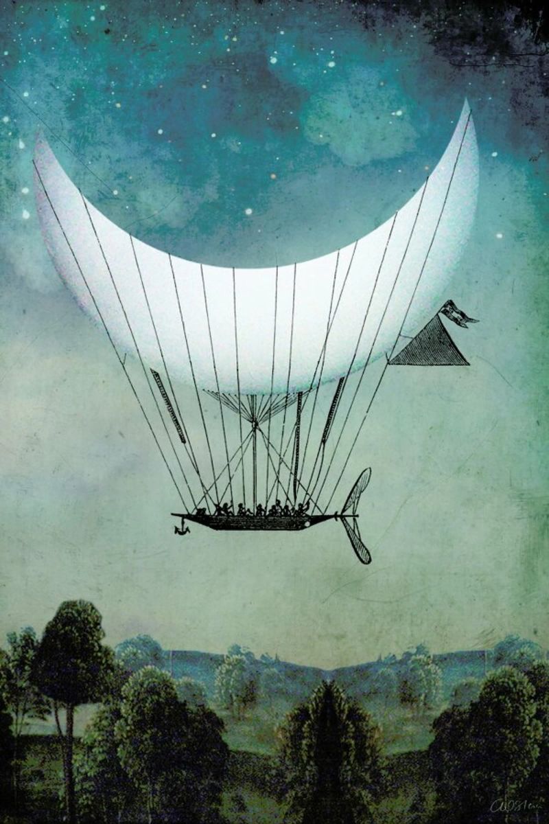 The Moon Ship poster by Catrin Welz-Stein