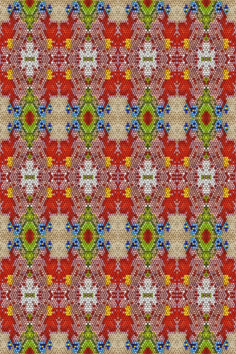 Una danza di luce e di - Modello di mosaico con perline di vetro pellicola backlit da Curious Collections by Marielle Leenders