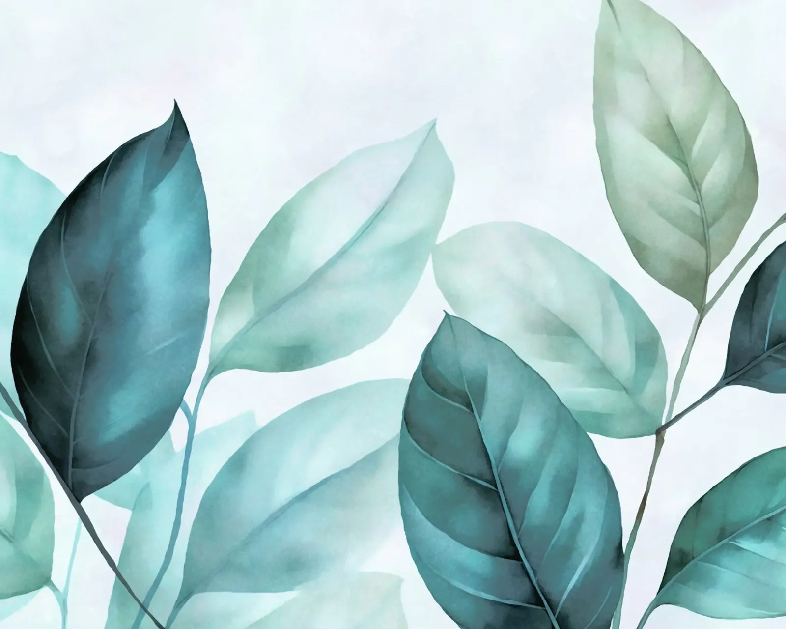 Kalm smaragdgroen loof canvas van Andrea Haase Modern Home