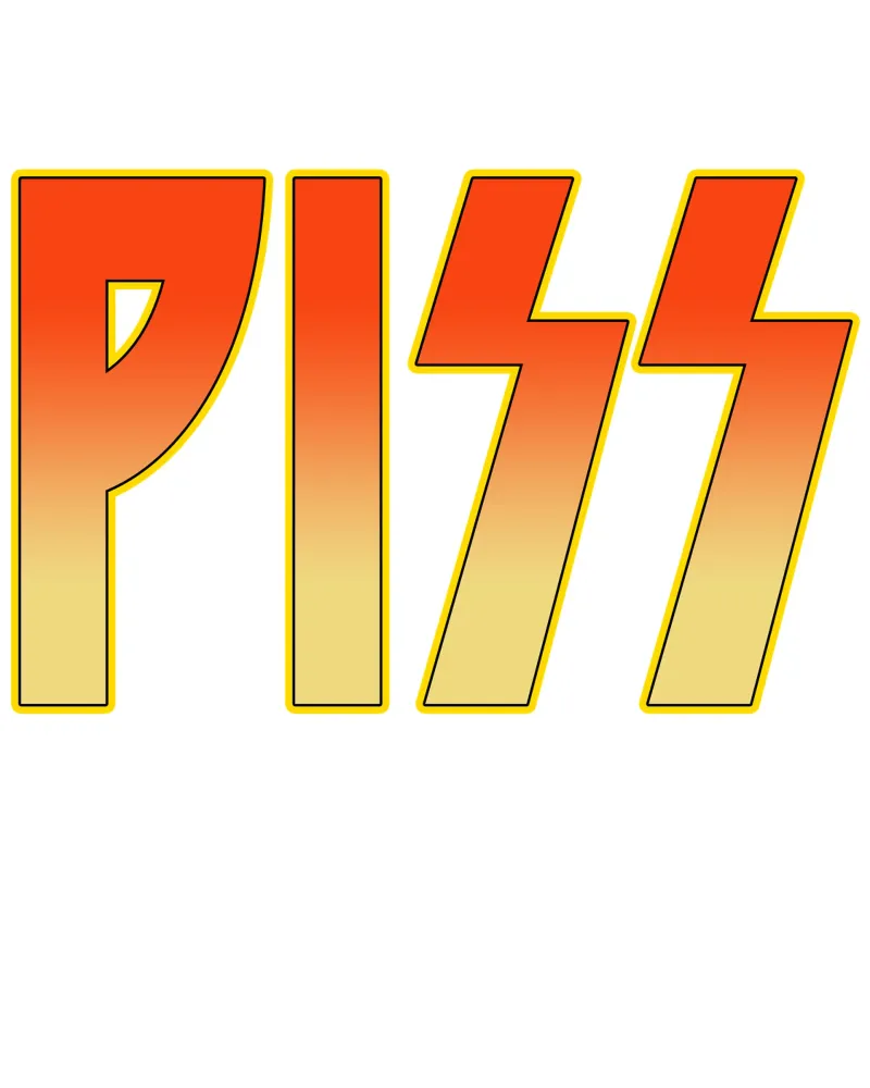 Piss Funny Tshirt Ontwerp canvas van theganduls